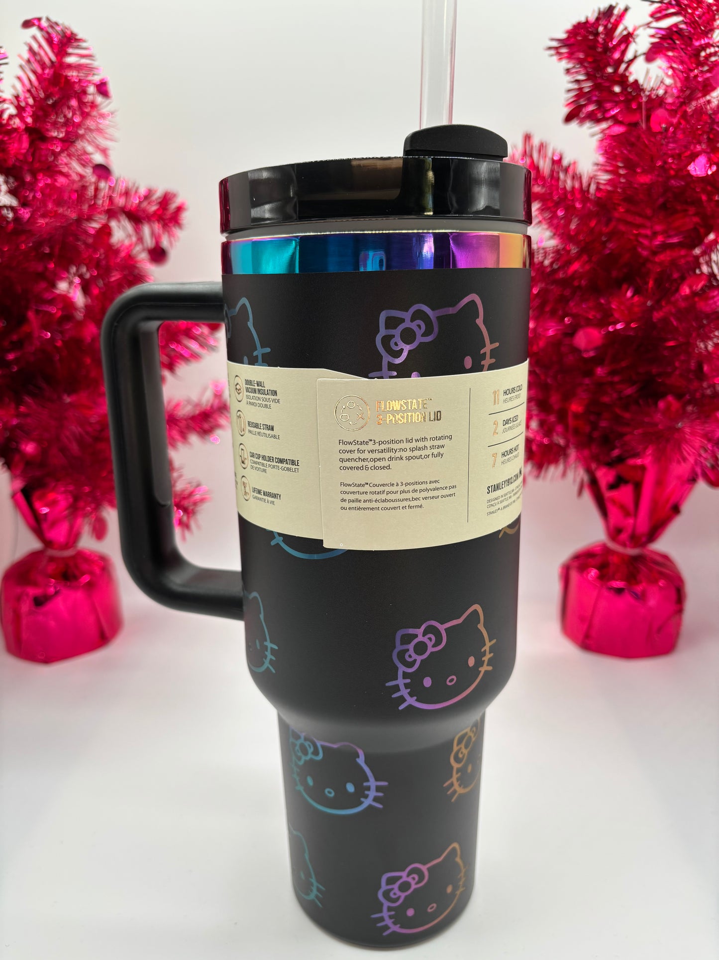 Stanley Hello kitty Tumbler 40oz Black Multicolor