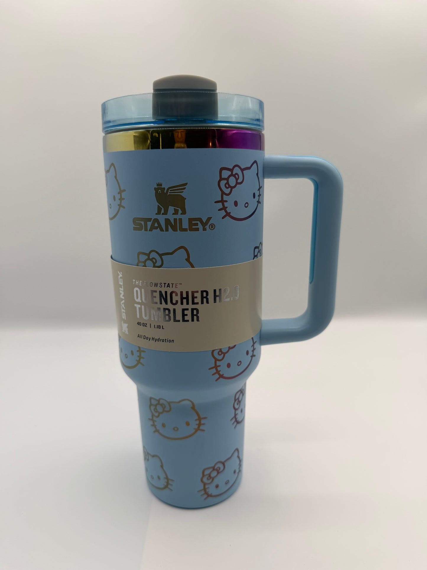 Stanley Hello kitty Tumbler 40oz Blue Rainbow