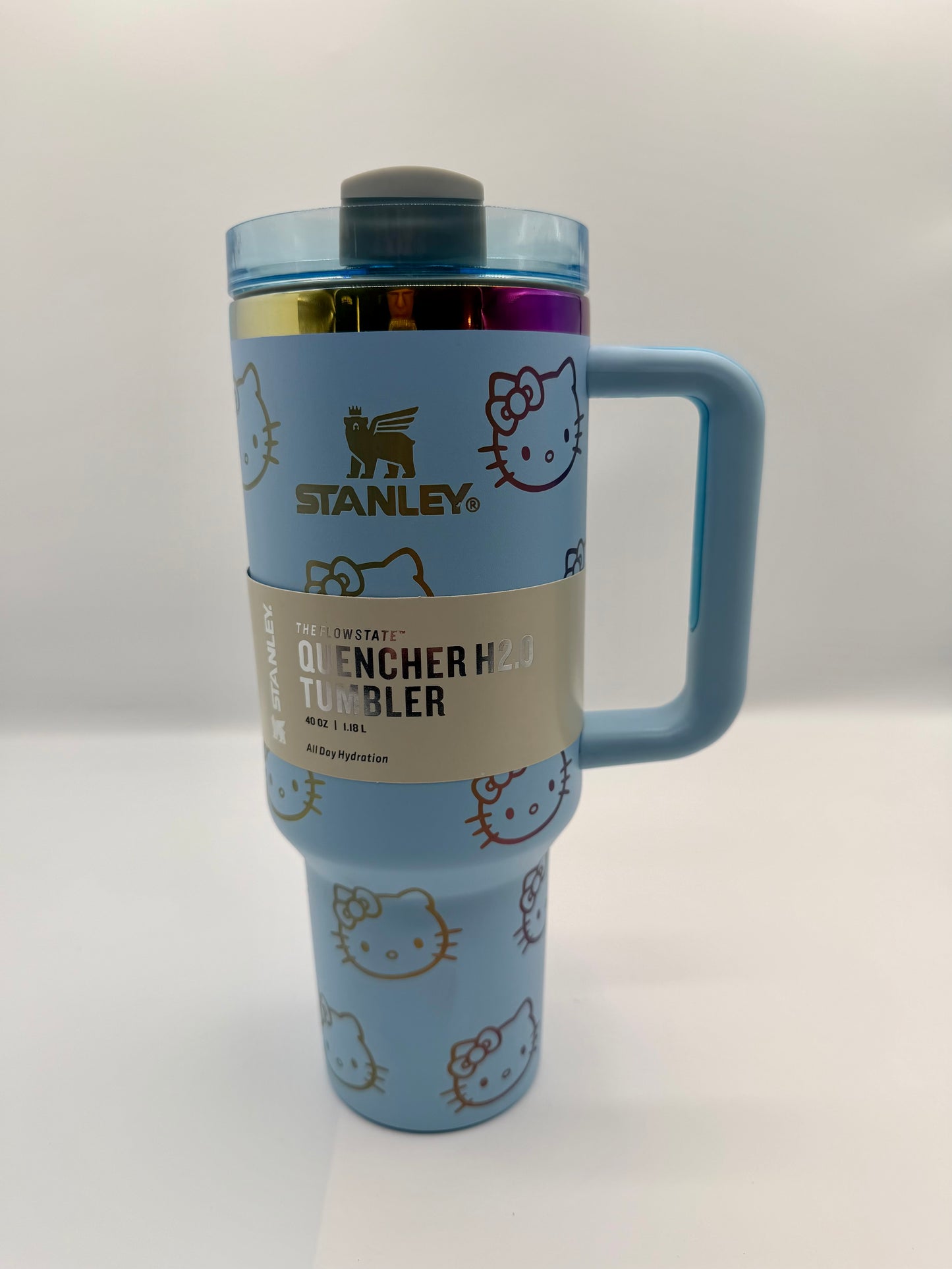 Stanley Hello kitty Tumbler 40oz Blue Rainbow