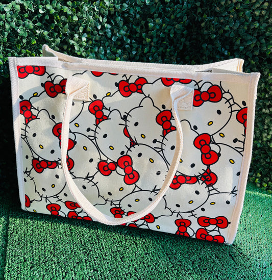 Tote Bag with Hello Kitty Faces