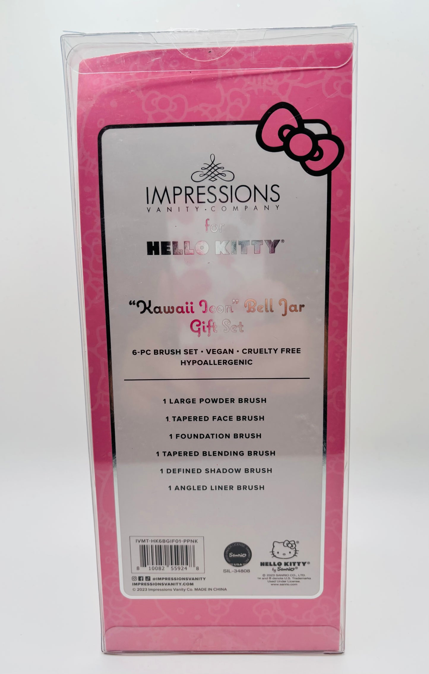 IMPRESSIONS Hello Kitty 6 PC brush set color Rose