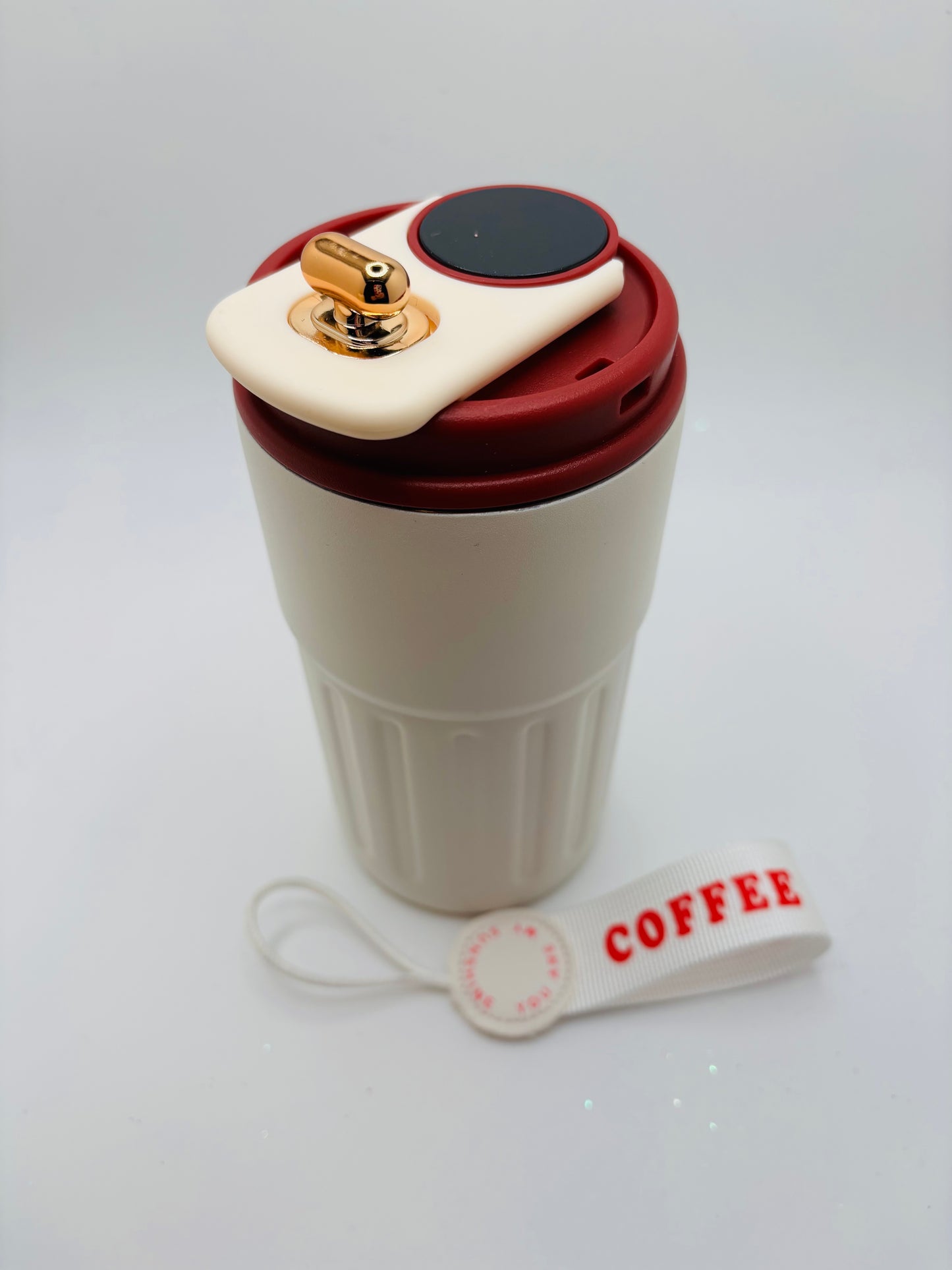 stainless steel vacuum coffee mug Red