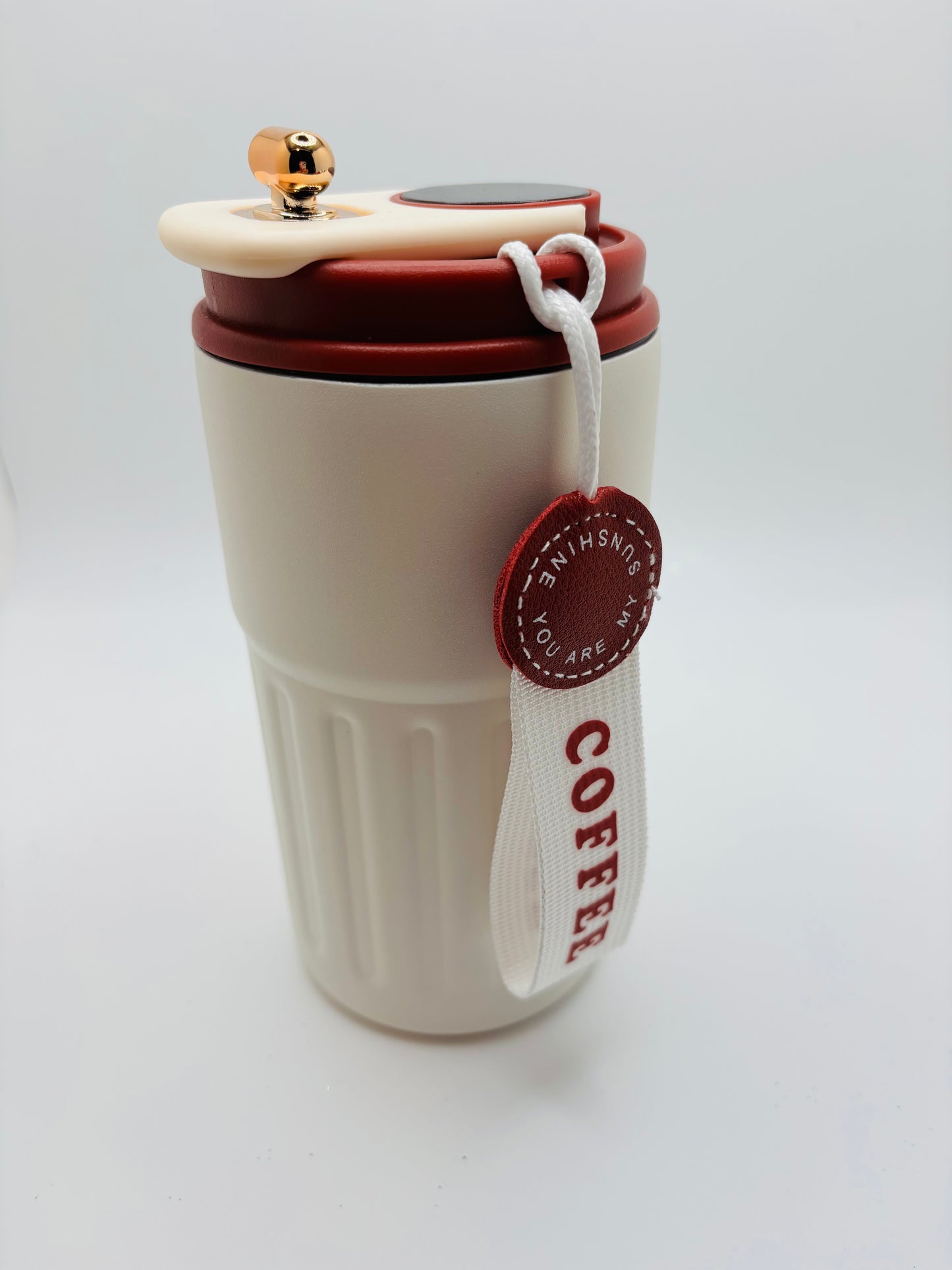 stainless steel vacuum coffee mug Red