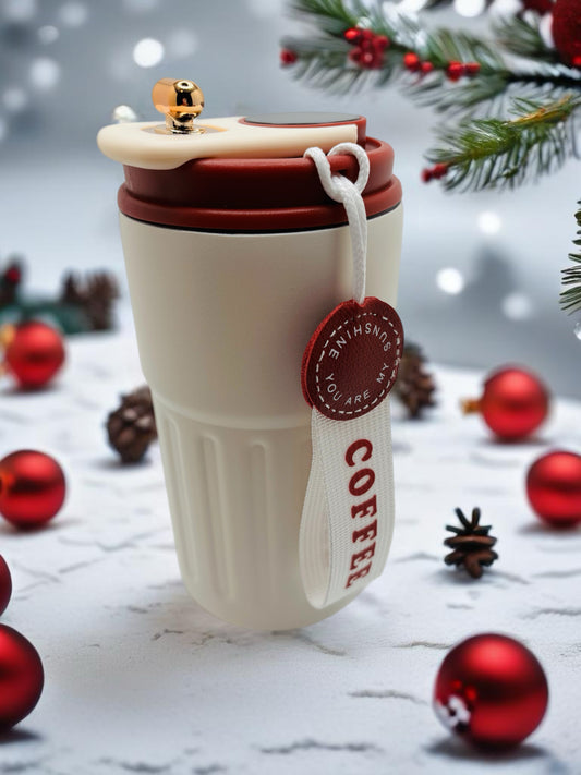 stainless steel vacuum coffee mug Red