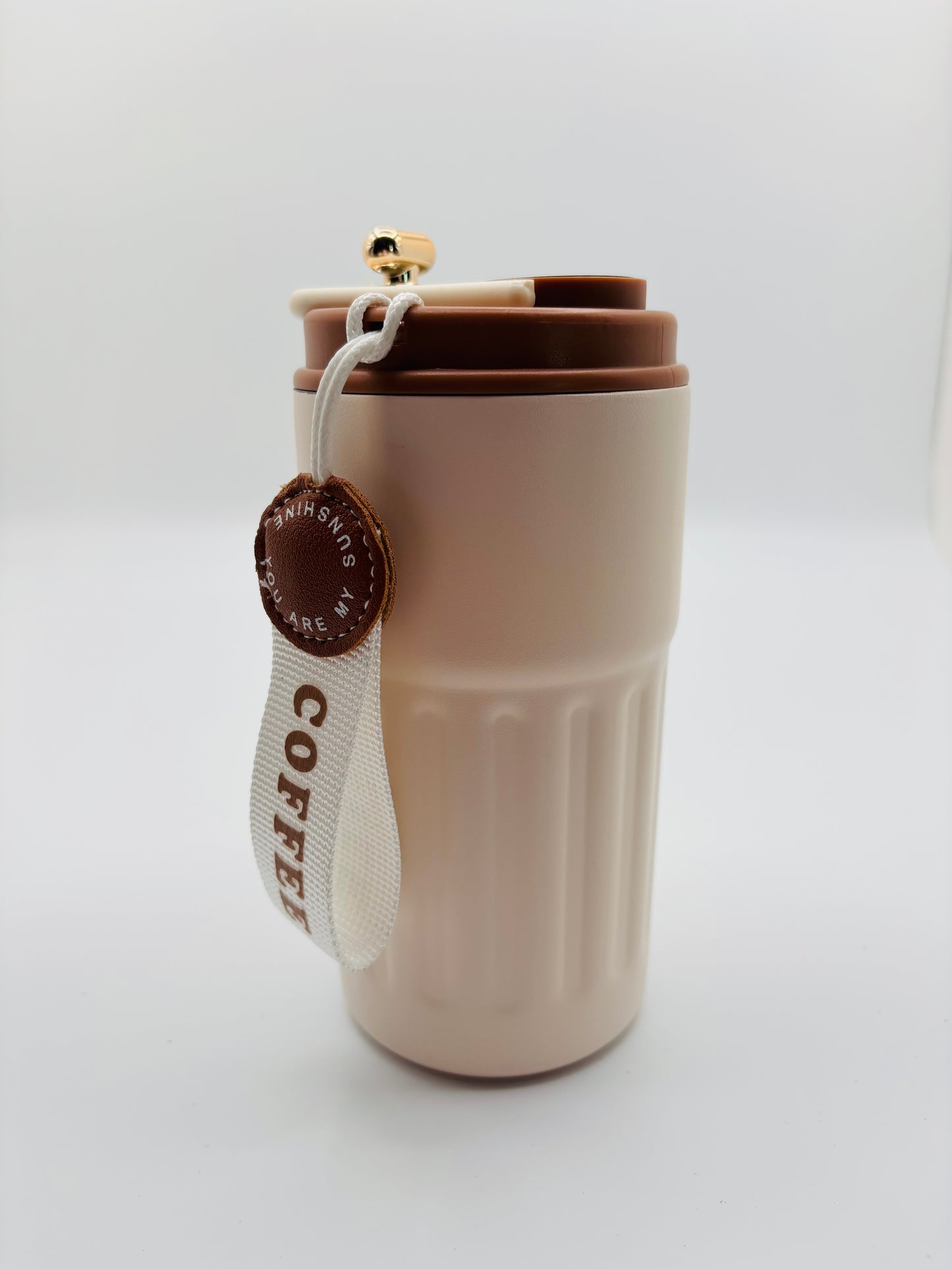 Stainless Steel Vacuum Coffee Mug Brown