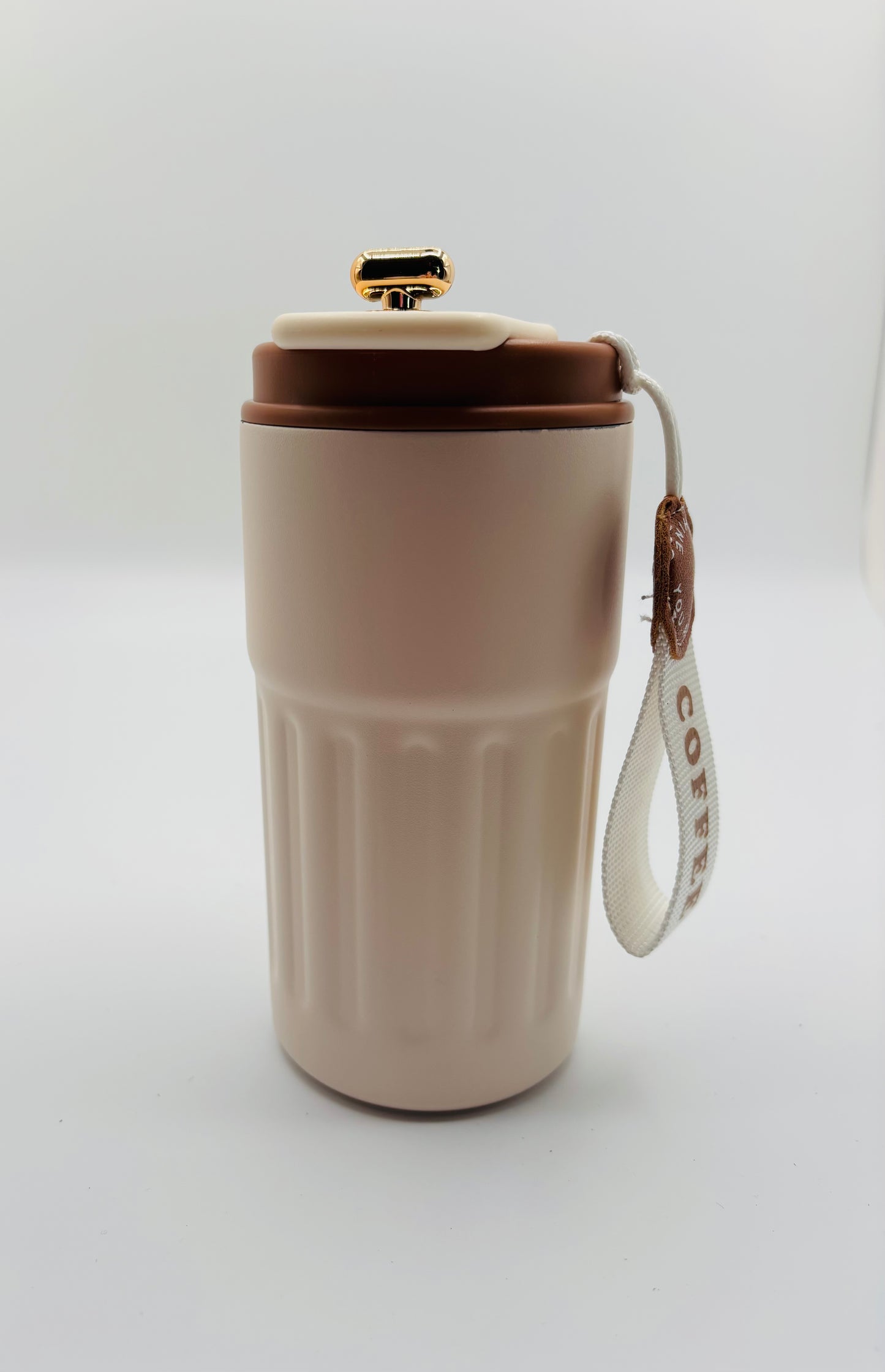 Stainless Steel Vacuum Coffee Mug Brown