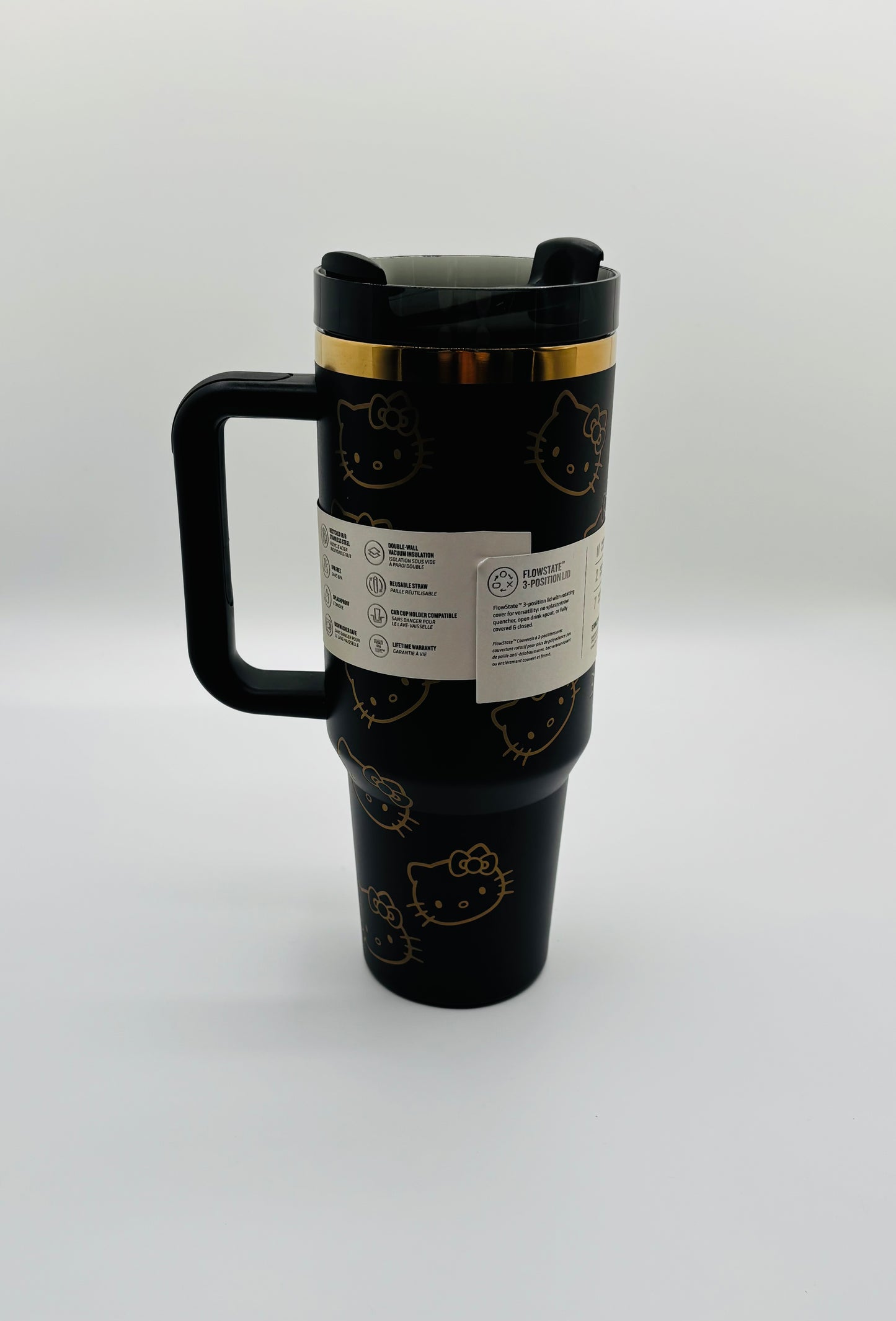 Stanley Tumbler Hello Kitty Black and Gold