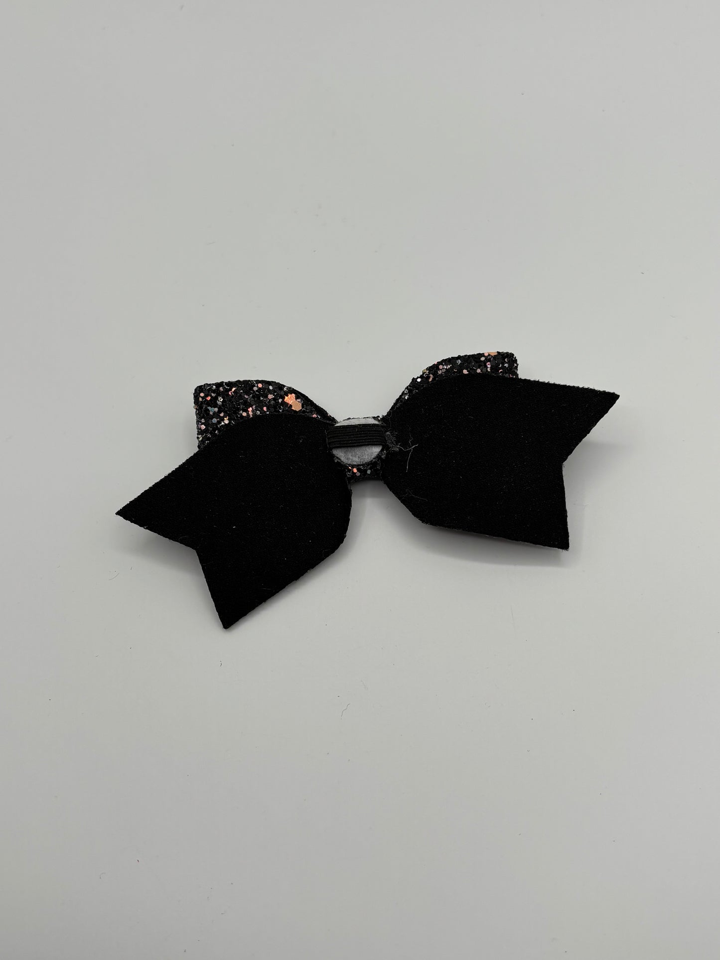 Black Straw Bow, 1 Glitter and 1 Matte color